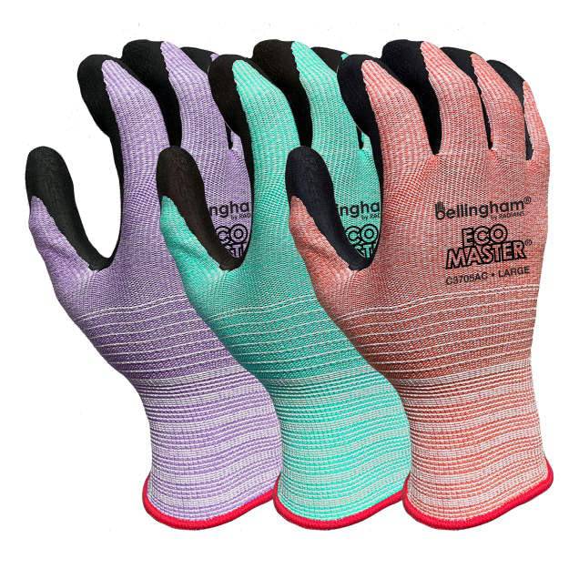 nitrile gloves gardening EcoMaster Foam Nitrile Palm Gloves Medium