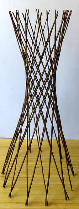 expandable wooden trellis Expandable Willow Hourglass Trellis – Native Gardeners