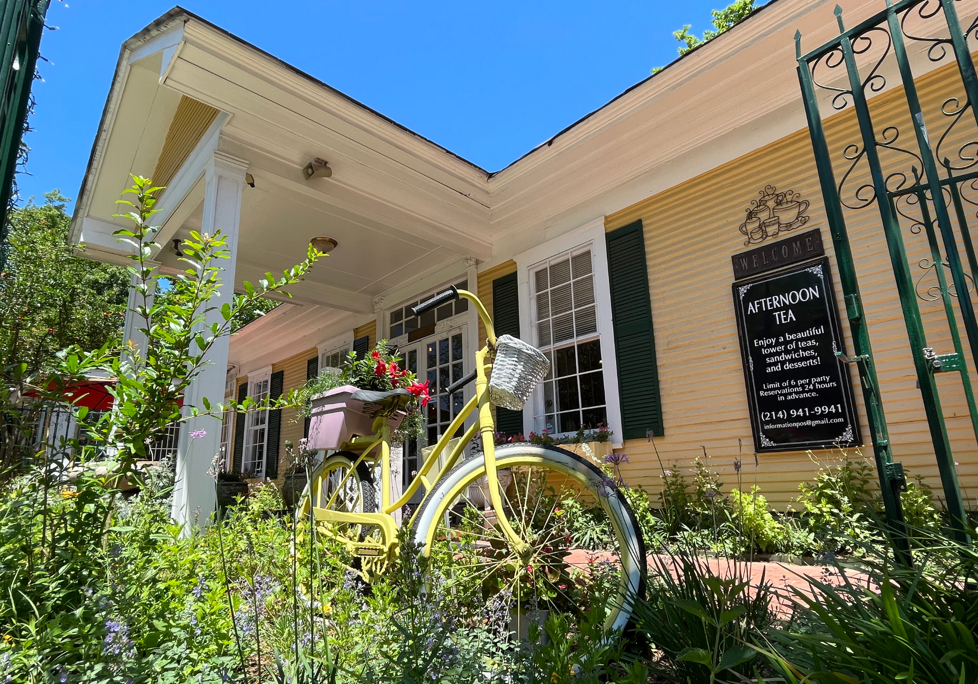 Spilling the Tea on Potpourri Boulangerie, The Flowers we Planted at our Favorite Tea House.