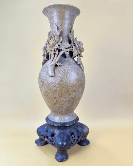 Carved Soapstone Vase - Native Gardeners