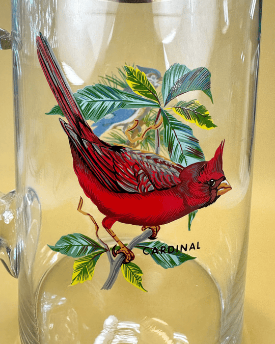 Cardinal & Blue Jay Glass Pitcher - Native Gardeners