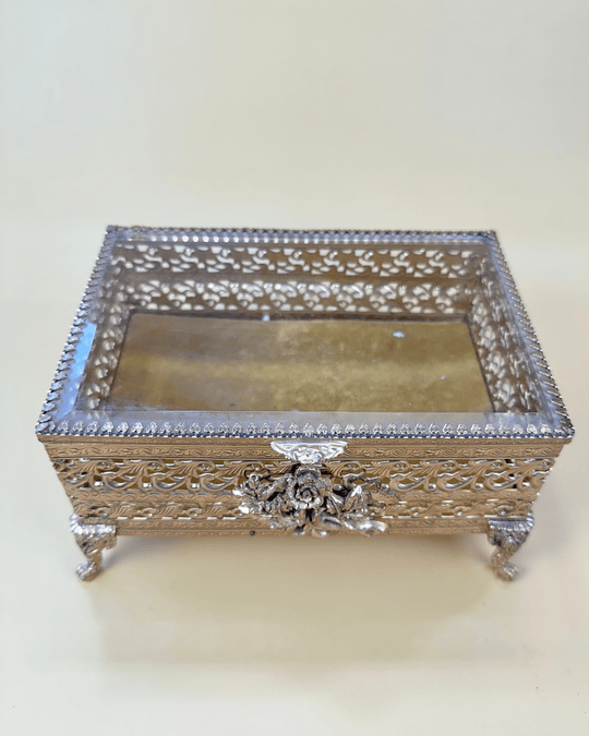 Jewelry Box In Filigree Gold - Native Gardeners