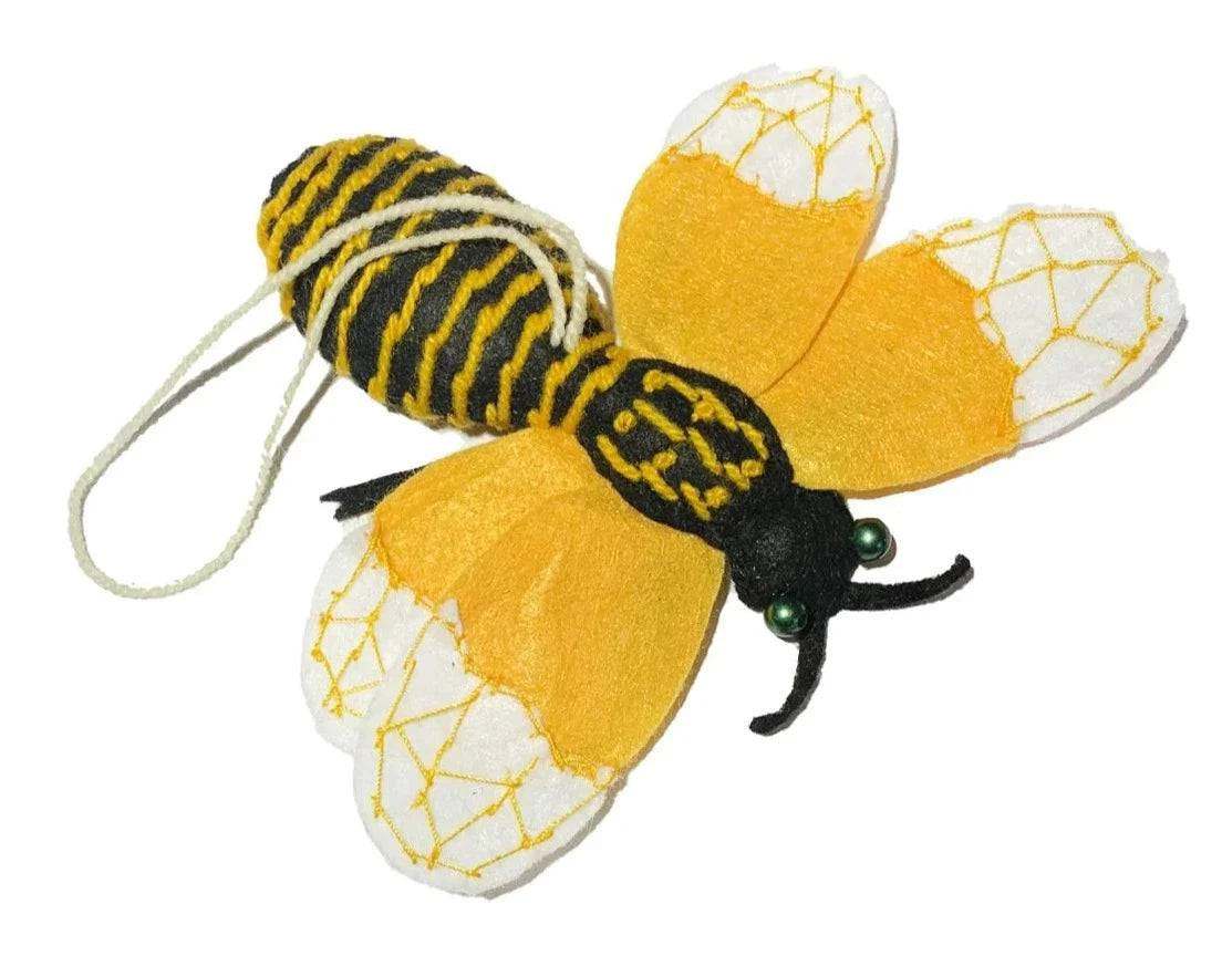 Bumblebee Handmade Felt Ornament - Native Gardeners