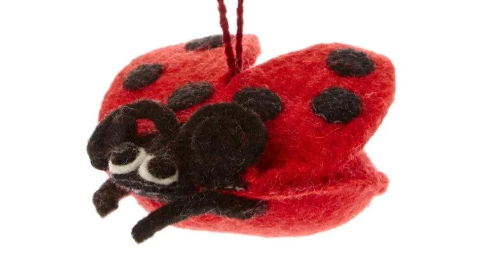 Ladybug Handmade Felt Ornament - Native Gardeners