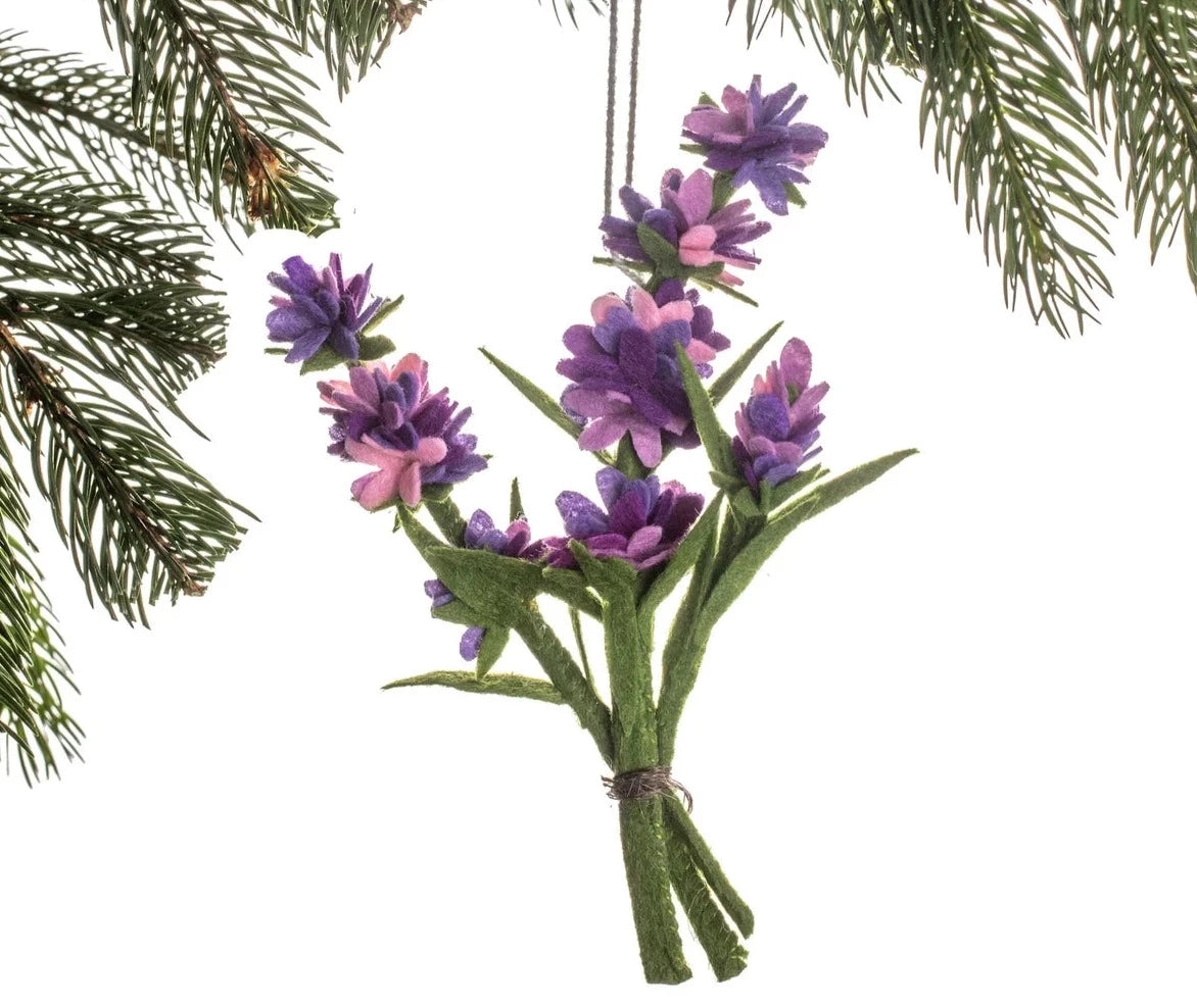 Lavender Handmade Felt Ornament - Native Gardeners