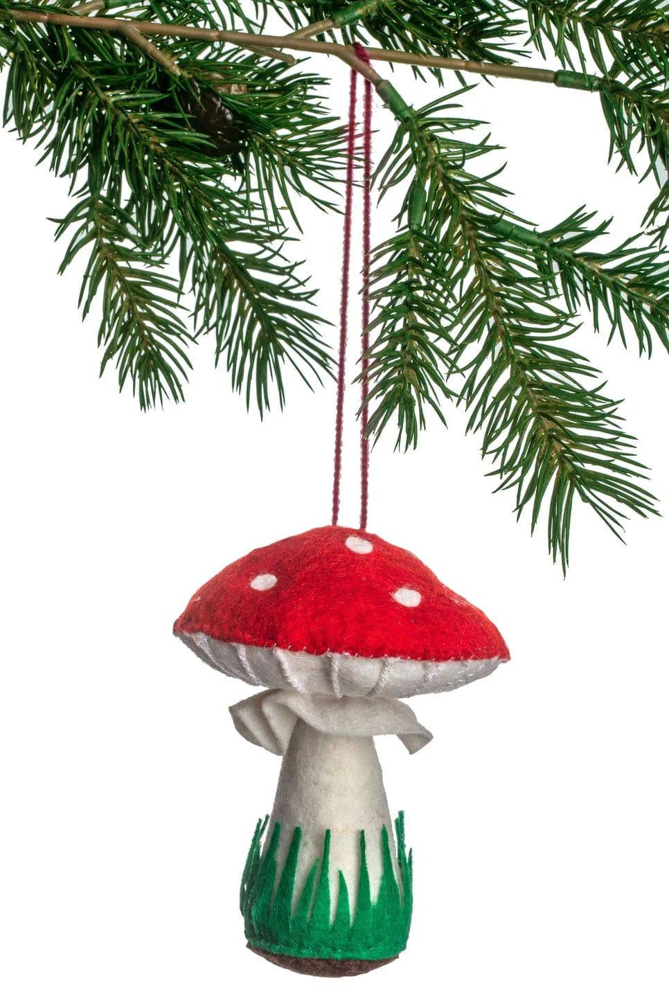 Mushroom Handmade Felt Ornament - Native Gardeners