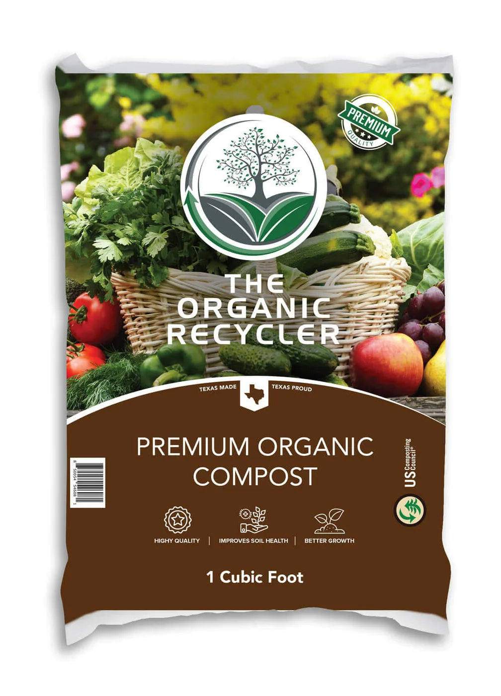 Premium Organic Compost 1 Cubic Foot (Bag) - Native Gardeners