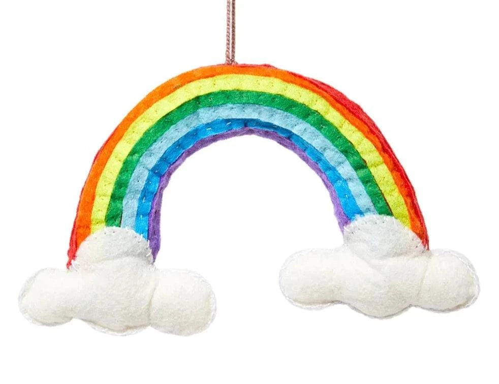 Rainbow Handmade Felt Ornament - Native Gardeners