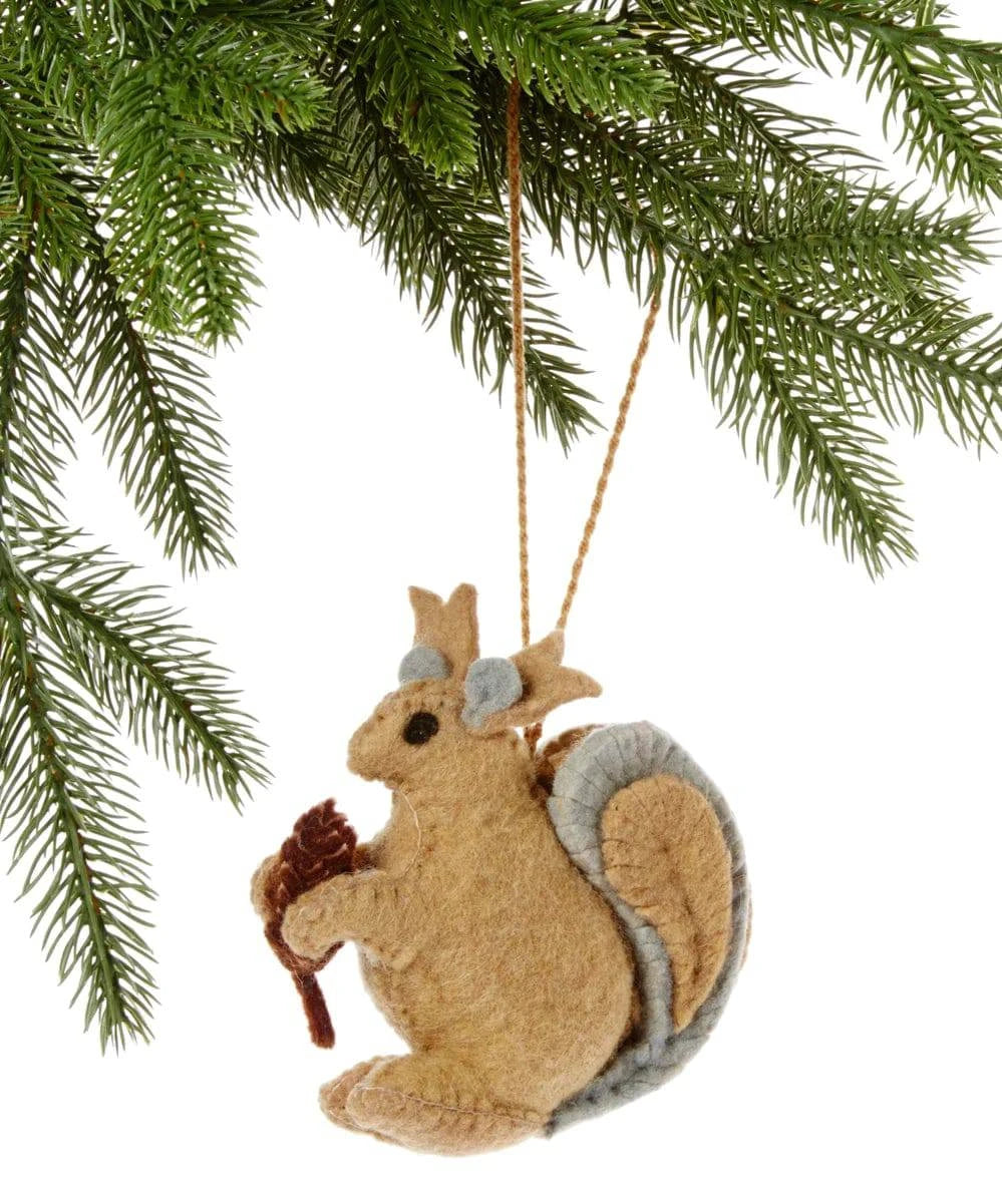 Armadillo Handmade Felt Ornament - Native Gardeners