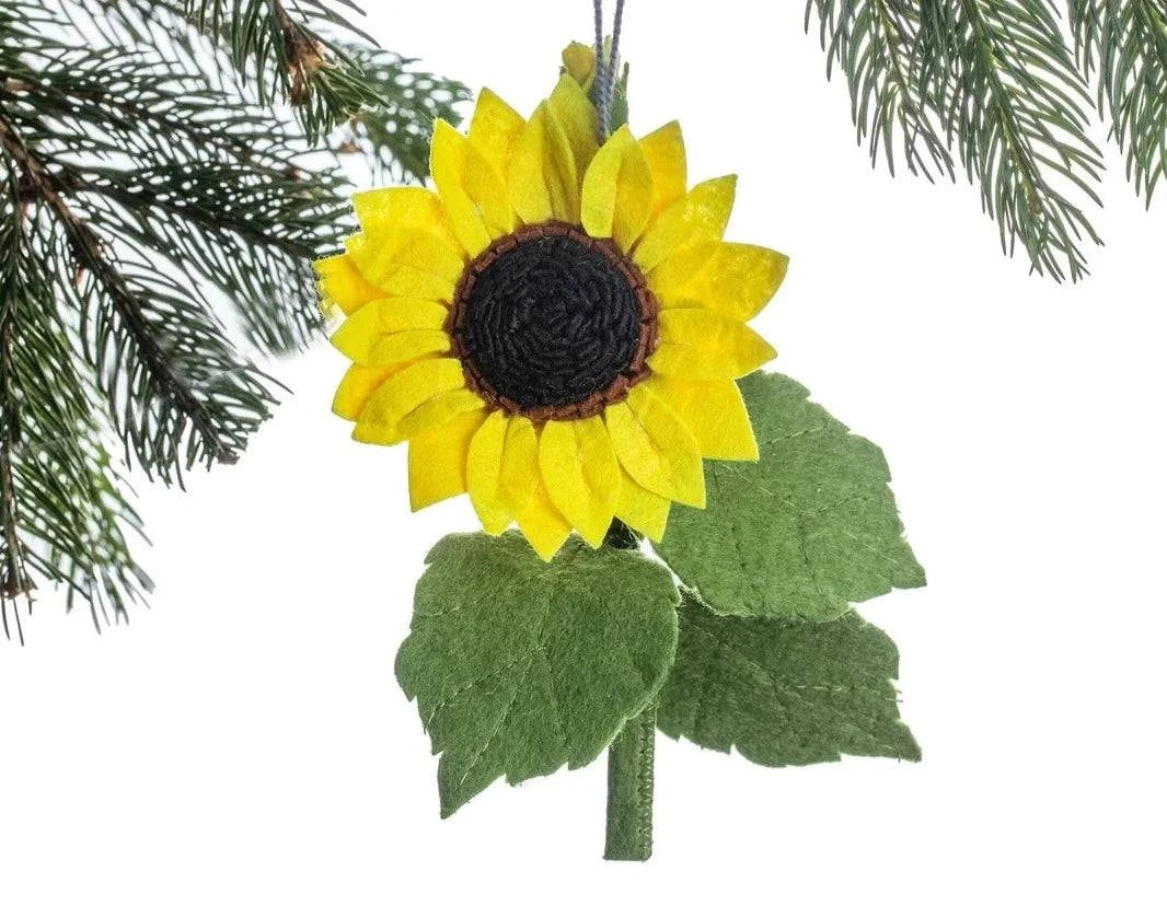 Sunflower Handmade Felt Ornament - Native Gardeners